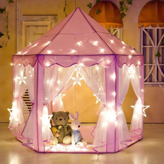 Portable Baby Tent House Kids Princess Castle Play Foldable Tent Indoor and Outdoor